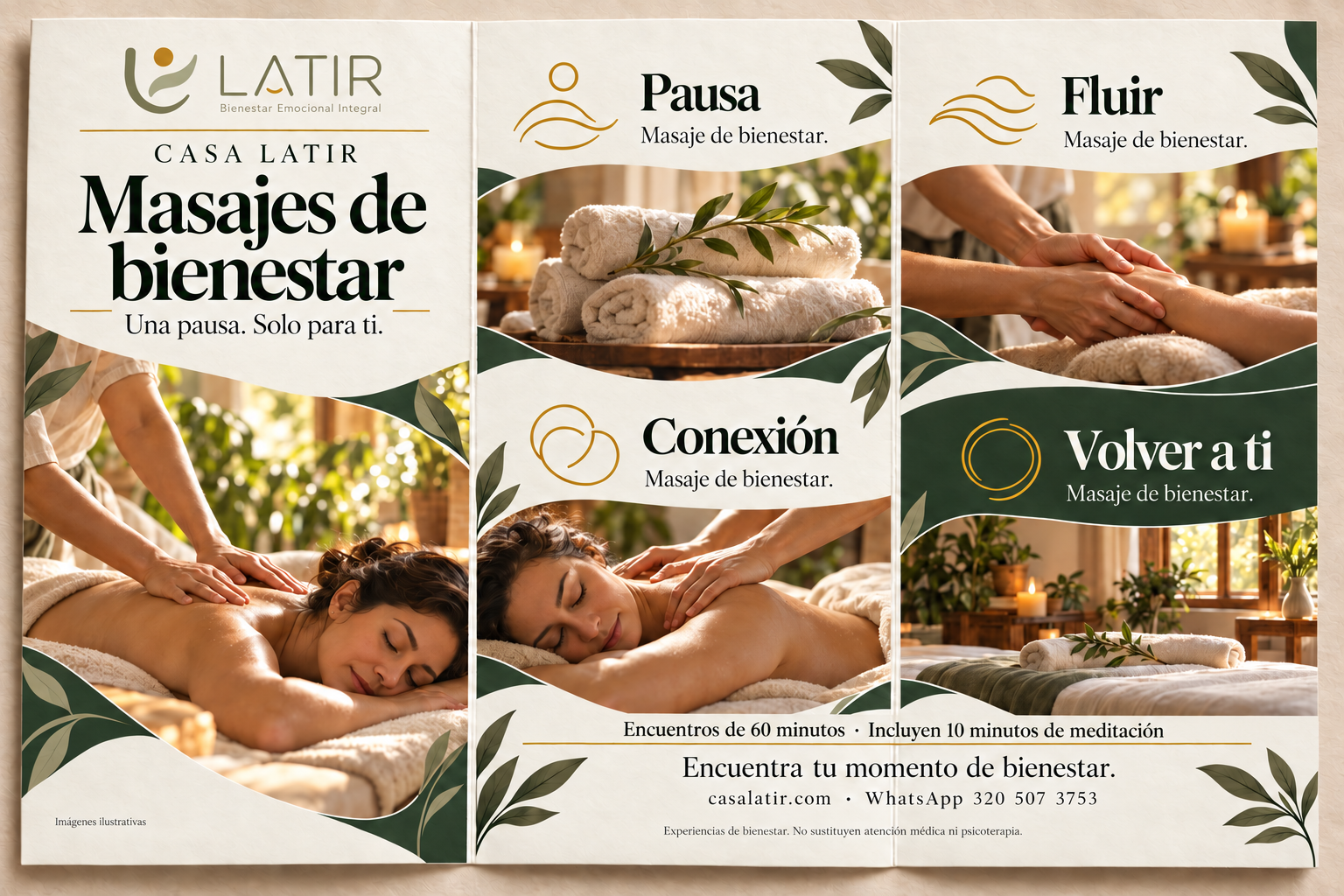 Momentos de bienestar · Carta de dos caras, carta completa: página 2 de 2